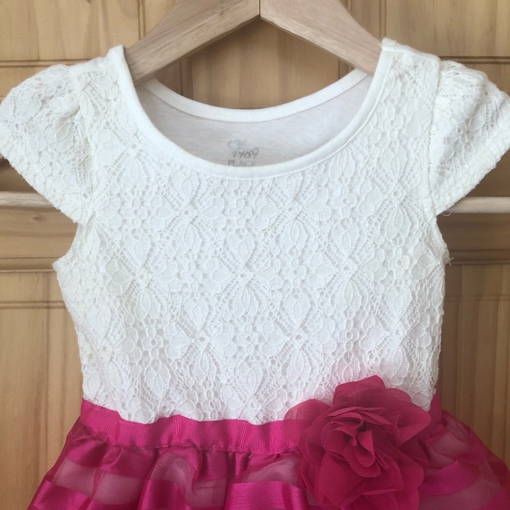 Children’s Place eyelet & mesh dress 18-24 mo. - Picture 2 of 7